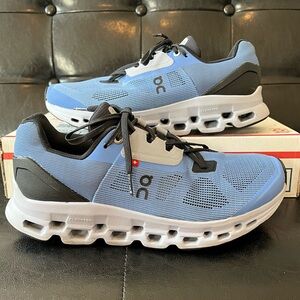 On Running Cloudstratus Marina Blue Magnet Gray Size 9 Women’s